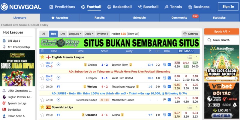 Giới thiệu Nowgoal